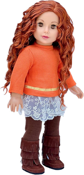 Hello Sunshine - 18 inch Doll Clothes - 3 Piece Doll Outfit - Tunic,  Leggings and Boots