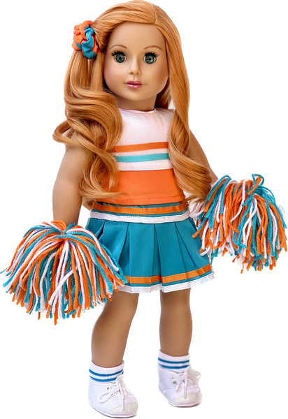 Royal Blue Cheerleader Outfit 18 Doll Clothes for American Girl Dolls